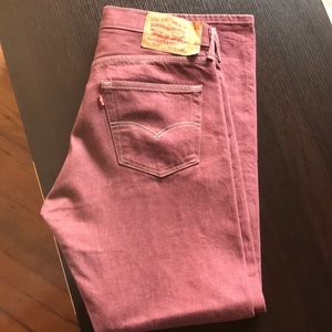 Levi’s 501 Burgundy Jeans